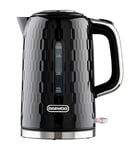Daewoo Honeycomb Collection, 1.7 Litre Kettle, Fast Boil, Easy Cleaning, Safety Features, 360° Swivel Base, Water Level Gauge, Extra Wide Opening Lid, User Friendly, Part Of A Collection, Black