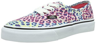 Vans Authentic, Unisex-Childs' Low-Top Trainers, Leopard Multi/True White, 2.5 UK