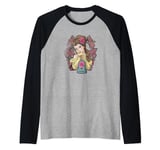 Disney Beauty And The Beast Belle Roses Manche Raglan