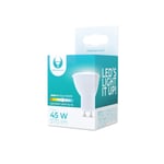 LED-lampe GU10, 7W, 230V, 6000K, Kølig hvid