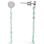 Boucles oreilles Orusbijoux  Boucles D'oreilles Argent  Pendantes Rondes Pierres