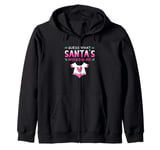 Christmas Gender Reveal Guess What Santa's Bringing Me Zip Hoodie