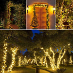 Lumières Solaires De Jardin Extérieur, Lumières Solaires Extérieures Étanches Guirlandes Lumineuses Solaires Pour Arbres De Jardin Cour Fête De