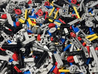 LEGO TECHNIC 250+ "RANDOM" MIXED PARTS GEARS (x24) BUSHES AXLES, CONNECTORS ETC