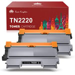 Toner Kingdom TN2220 Cartouche de Toner Compatible pour Brother TN-2220 TN-2210 pour DCP-7055 MFC-7360N MFC-7460DN HL-2240 HL-2250DN HL-2130 DCP-7060D DCP-7070DW DCP-7065DN FAX-2840 (Noir, Pack de 2)