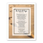 Artery8 Jesus Lord Footprints In The Sand Poem Inspirational Artwork Framed Wall Art Print 18X24 Inch