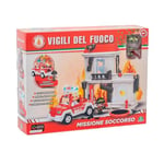 Giochi Preziosi Pompiers - Playset Comprenant Un Palais en Flammes, Un véhicule à Roue Libre des Pompiers, Un Pompier de 7 cm Riche en Accessoires et détails pour Les Enfants à partir de 4 Ans