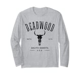 Deadwood South Dakota USA Vintage Distressed Style Design Long Sleeve T-Shirt