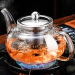 Glass  Teapot  Stovetop ,  Borosilicate  Clear  Tea  Kettle  with  Removable  18