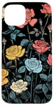 Coque pour iPhone 15 Plus Vintage Botanique Rose Fleur Fille Mignon Floral Plant Mom