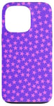 Coque pour iPhone 13 Pro Violet et rose, étoiles