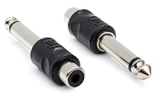 Hosa Technology GPR-101 Pack de 2 adaptateurs RCA (F) / Jack 6.35mm (M)