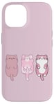 iPhone 14 Three Adorable Pink Cats with Sugar Sprinkles Case