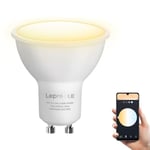 Lepro Ampoule Connectée GU10, Compatible avec Alexa et Google Assistant, Ampoule GU10 WiFi Intelligente, Blanche 2700K - 5700K Dimmable, Télécommande, Contrôle Vocal, Aucun Concentrateur Requis