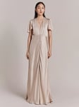 Ghost Delphine Bias Cut Satin Maxi Dress