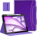 ¿¿Tui Pour Ipad Air 11 Pouces M2 2024/Ipad Air 5¿¿Me/4¿¿Me G¿¿N¿¿Ration 2022/2020 & Ipad Pro 11 Pouces 2022/2021 Avec Porte-Crayon, Violet Fonc¿¿