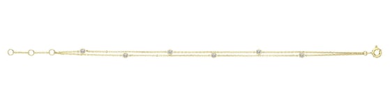 James Moore TH BR639 Women's 9ct Yellow Gold Cubic Zirconia Jewellery