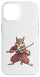 Coque pour iPhone 14 Anime Samurai Squirrel Warrior Kids