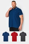 3 Pack Men's Polo Shirts