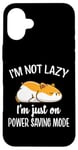 Coque pour iPhone 16 Plus Funny Not Lazy Power Saving Napping Hamster Lover