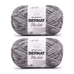 Bernat Couverture Ashen Titanium Lot de 2 paquets de 300 g – Polyester – 6 Super Bulky – 200 m – Tricot/crochet