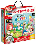 Lisciani - MONTESSORI BABY - Activités Montessori Pour Bébé dès 1 An – Des Tables d'Activités Éducatives avec Jeux d'Encastrement Amusant - A Accrocher - Développement Logique et Motricité Fine