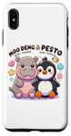 Coque pour iPhone XS Max Moo Deng Et Le Bébé Hippopotame Au Pesto Bébé Pingouin