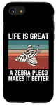 Coque pour iPhone SE (2020) / 7 / 8 Zebra Pleco La vie est belle Un Zebra Pleco la rend meilleure