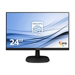 MMD Philips V-line 243V7QDSB - Écran LED 24" (23.8" visualisable) 1920 x 1080 Full HD (1080p) @ 60 Hz IPS 250 cd/m² 1000:1 5 ms HDMI, DVI-D, VGA noir texturé