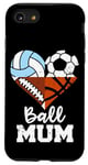 iPhone SE (2020) / 7 / 8 Ball Mum Soccer Football Volleyball Basketball Mum Heart Case