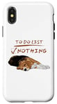 iPhone X/XS Cute beagle lazy sleeping Dog Lover to do list nothing Case