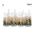 4pcs Miniature Food Mini Resin Milk Simulation Drinks Bottle 2