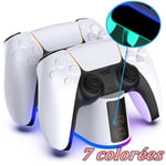 Chargeur Manette PS5,RGB 2H Chargeur Support Manette PS5,Station de Chargement Compatible avec Manettes DualSense Playstation 5