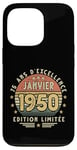 Coque pour iPhone 13 Pro Janvier 1950 Cadeau Anniversaire Janvier 1950 75 ans Homme