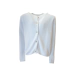 Salto Leona Rillestrikket Cardigan White