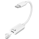 USB-C till Lightning-adapter för hörlurar för 15 Pro Max, typ C hane till hona för Lightning