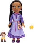 Disney’s Wish Asha Feature Singing Doll 14" / 35 cm Tall Doll With Hand Braided Hair, Removable Dress, Shoes, Star and Valentino Friends and Fashion Accessories for Girls Aged 3+