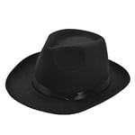 Bristol Novelty BH627 Chapeau de gangster en feutre, pour homme, noir, taille unique Halloween