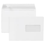 Raja Enveloppe blanche - C5 162 x 229 mm avec fenêtre fermeture autocollante bande protectrice papier 80 g