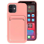 iPhone 11 - Funktionellt Skal med Korthållare (Floveme) Rosa