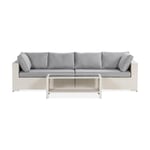 Comfort Garden Loungegrupp Bahamas 4-sits och Bord med Hylla Utomhus 644754