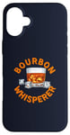 Coque pour iPhone 16 Plus Costume humoristique Bourbon Whisperer pour amateurs de whisky