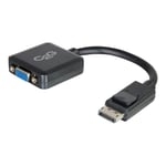 - C2G - C2G 8in DisplayPort to VGA Adapter - DP to VGA Adapter Converter - Black - M/F - Câble DisplayPort - DisplayPort (M) pour