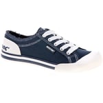 Rocket Dog Womens/Ladies Jazzin Canvas Lace Up Casual Summer Trainers - Navy - Size UK 5