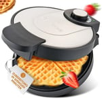 Clatronic Gaufrier | avec Ø 18cm surface de cuisson antiadhésive | gaufrier en forme de cœur | avec degré de brunissage réglable en continu & feu de cuisson | 1000W | WA 3492