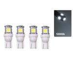 T10 w5w Led lampa med 5st 5050SMD chip 10000K styling 4-pack 10000k blåvit 4-pack