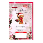 Simon Elvin With Love Daughter Teddy Bear Christmas Card (Pack of 6)