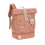 LÄSSIG Mini Rolltop Backpack Happy Print s karamell