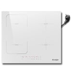 Plaque Induction 4 Feux avec Fiche, Cooksir Table de Cuisson à Induction, 60cm Encastrable, 3500Watts, 220V, 50Hz, Minuterie, Flexible Zone Combinée, 9 Niveau,16A-Prise électrique