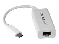 Startech.Com Usb C To Gigabit Ethernet Adapter - White - Usb 3.1 To Rj45 Lan Network Adapter - Usb Type C To Ethernet (Us1gc30w) - Nettverksadapter - Usb-C - Gigabit Ethernet - Hvit